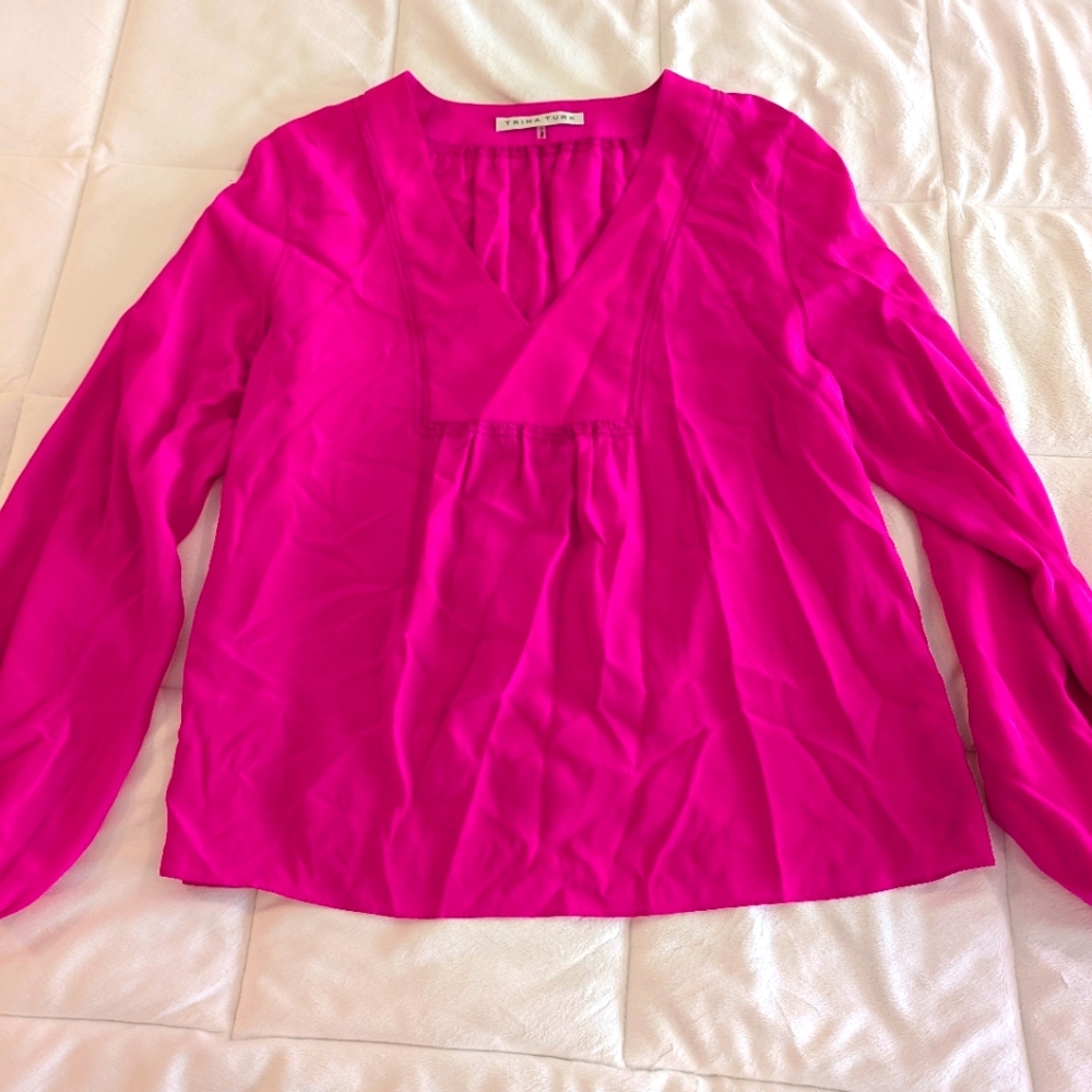 Trina Turk Silk Top, size L